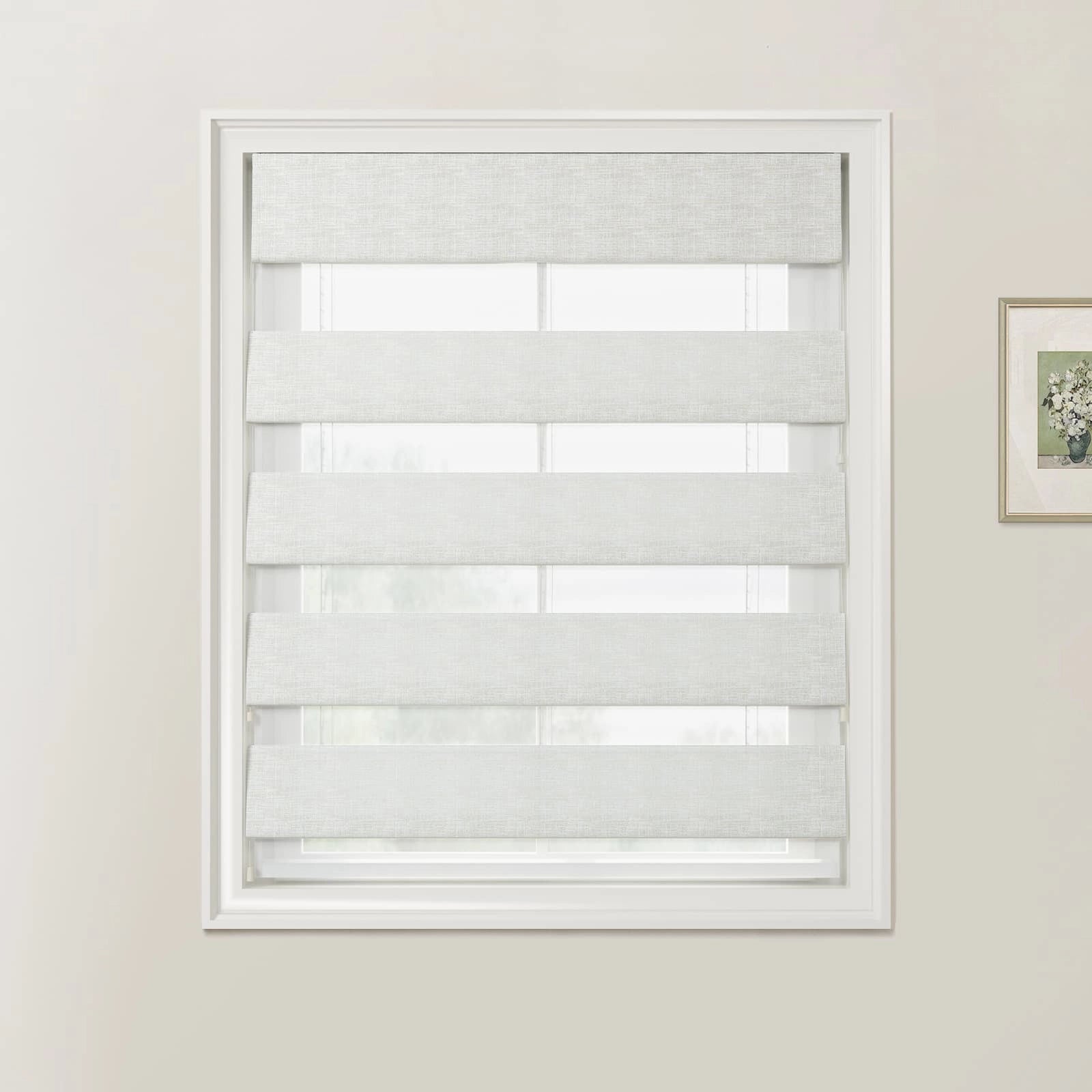Custom Zebra Roman Blind Cord Lift - Blackout Window Shades for Home & Office - Easy Installation & Light Control