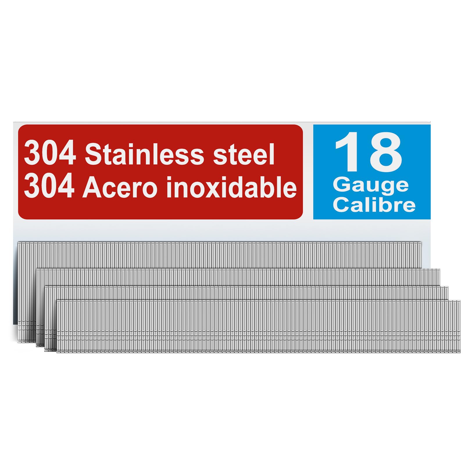 Premium 18 Gauge 304 Stainless Steel Brad Nails (1-1/4
