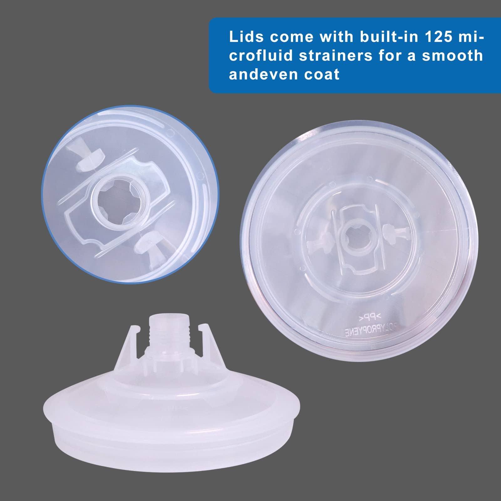 **Disposable HVLP Paint Sprayer Gun Cup Kit - 20oz with 50 Liners, 50 Lids, 1 Hard Cup, Retainer Ring, 10 Plugs & Mixing Stick - Perfect for Automotive, Furniture & DIY Painting Projects**