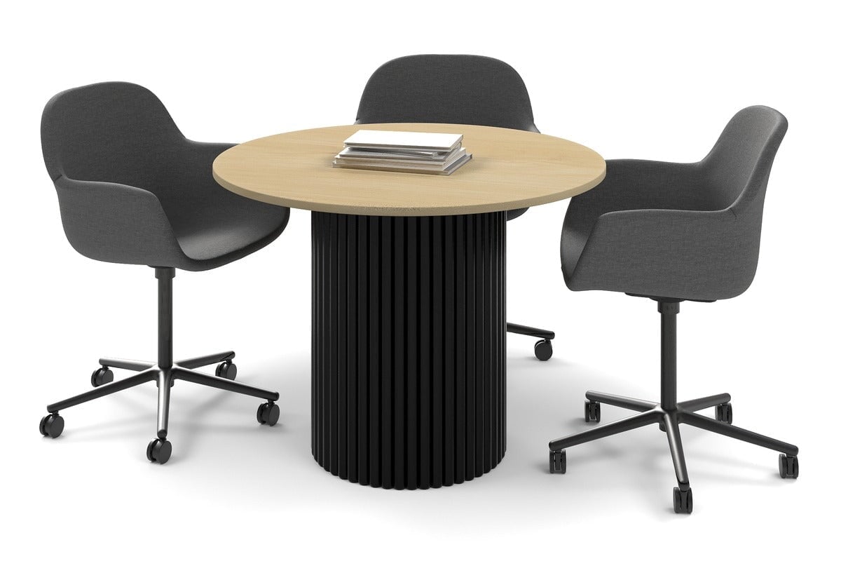 Baobab Circular Base Meeting Round Table - 31.5 Inch (800mm) Dining Table for Conference Rooms, Offices & Home Use