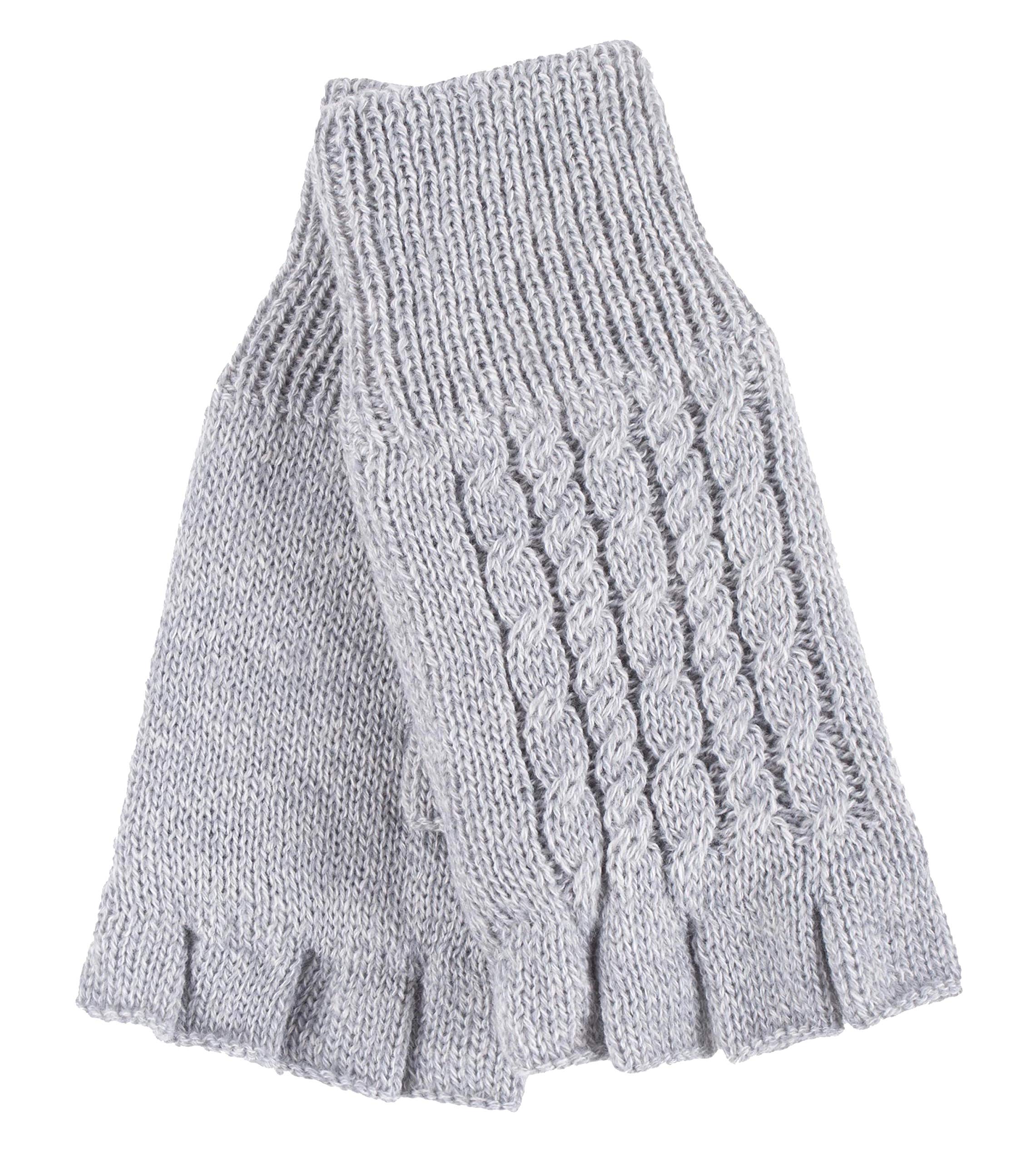 Heat Holders Women's Winter Thermal Fingerless Gloves - Cable Knit Design for Warmth | Perfect for Typing, Driving & Outdoor Activities in Cold Weather
