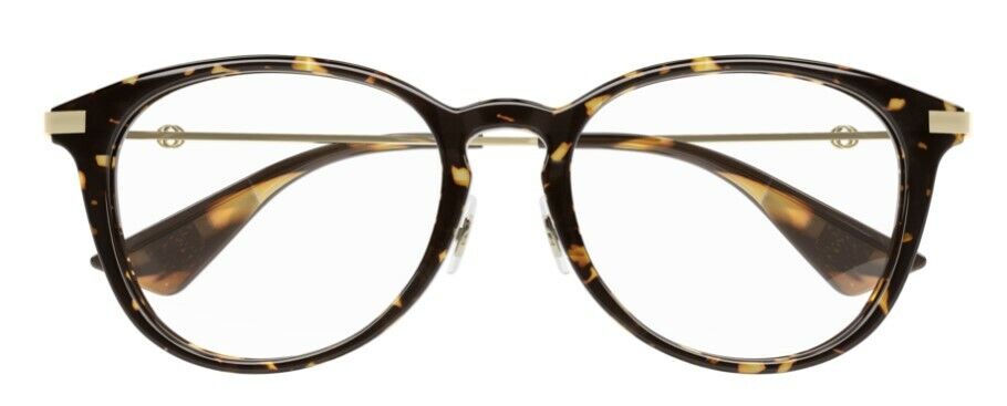 Gucci GG 1014OA 002 Havana Gold Round Women Eyeglasses
