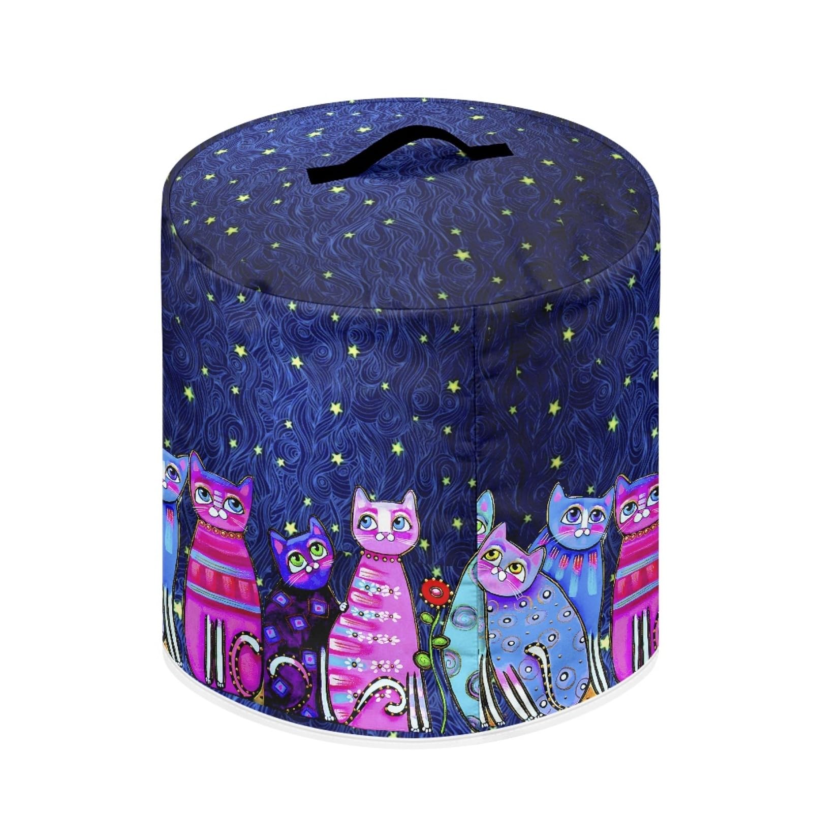 Starry Night Cats Pattern Pressure Cooker Cover for 6 qt Instant Pot - Kitchen Appliance Dust Protector with Storage Pockets for Rice Cooker, Air Fryer & Slow Cooker | Perfect for Home Kitchen Organization & Appliance Protection