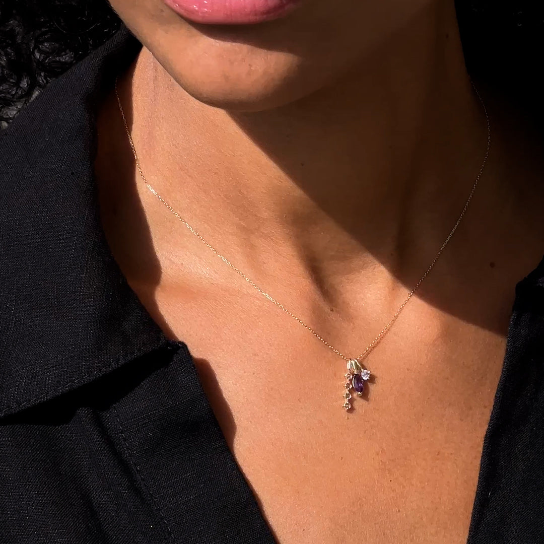 14K Gold Diamond Drop Pendant Necklace for Women - Elegant Everyday Jewelry & Special Occasion Gift