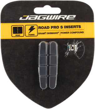 Jagwire Road Pro S Brake Pad Inserts for SRAM & Shimano - High Performance Bicycle Brake Pads (Black) - Perfect for Road Bikes, Commuting & Cycling Enthusiasts
