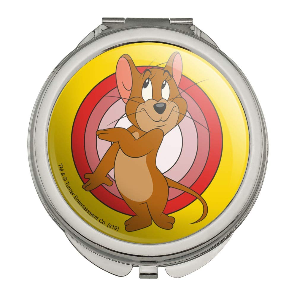Tom and Jerry Jerry Character Compact Travel Purse Handbag with Mirror - Cute Cartoon Makeup Bag for Women & Girls, Perfect for Travel, Cosmetics, Toiletries & Daily Essentials