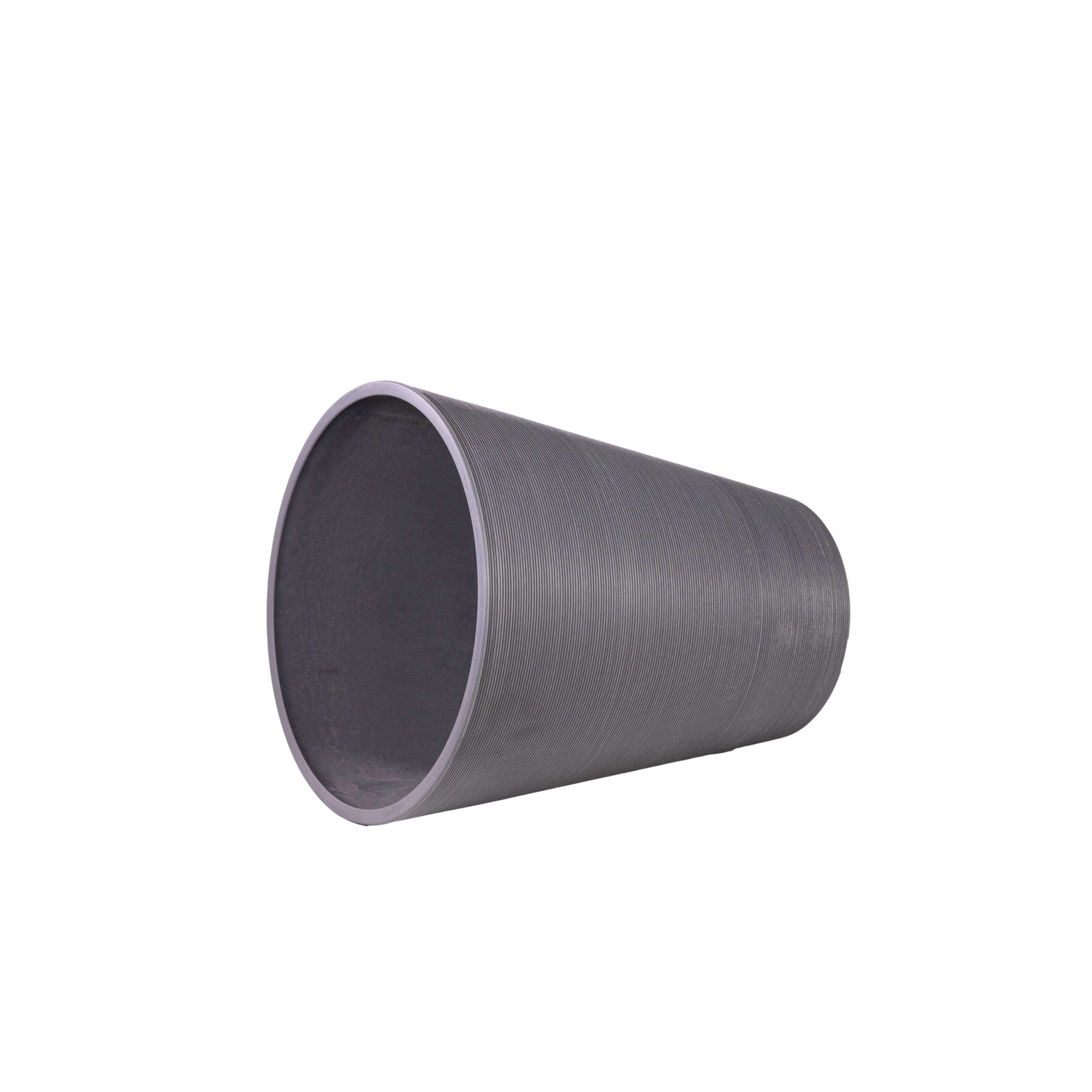 Large Modern Grey Round Planter - 28 Inch Decorative Indoor/Outdoor Flower Pot for Home Garden, Patio, and Office Decor