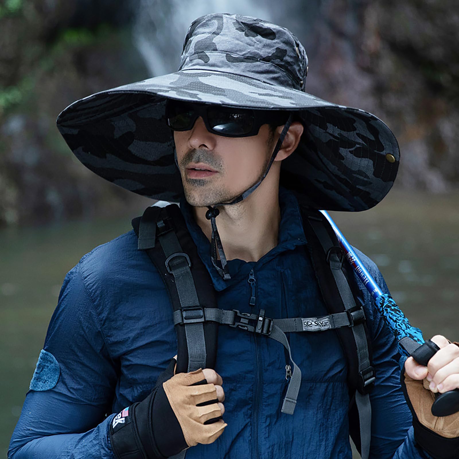 Peicees Super Wide Brim Sun Hat for Men & Women - UPF 50+ UV Protection Fishing Bucket Hat, Safari & Cowboy Hat for Outdoor Activities, Beach, Hiking, and Travel