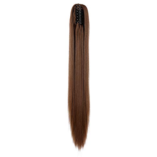 Clip-in Ponytail Hair Extension with Claw Clip - Natural Looking Hairpiece for Instant Volume & Length - Perfect for Parties, Weddings & Everyday Styling