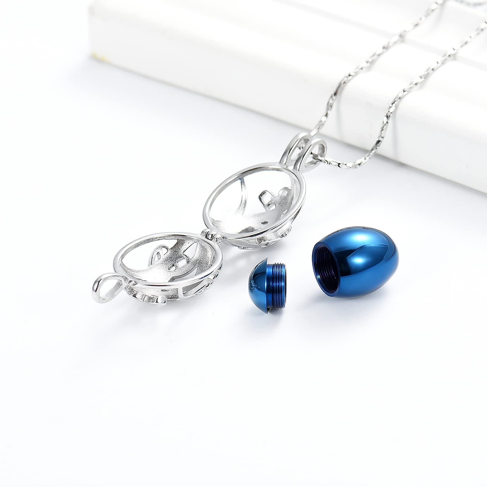 Imrsanl Cremation Jewelry Urn Pendant Necklace - Butterfly & Dragonfly Memorial Keepsake for Human & Pet Ashes - Perfect for Remembrance & Special Occasions