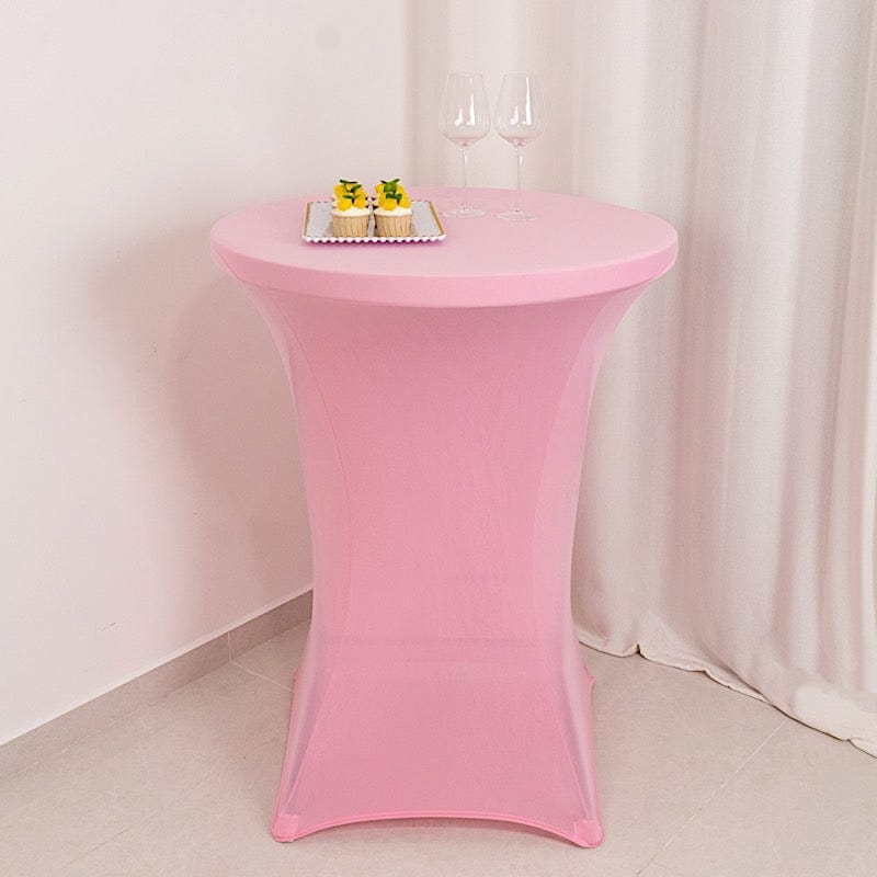 Stretchable Spandex Cocktail Table Cover - Waterproof & Wrinkle-Resistant - Perfect for Parties, Weddings, and Events