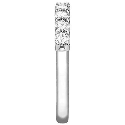 1/2 Carat Diamond Wedding Ring - Half Eternity Wedding Band in 14K White Gold | Perfect for Engagement, Anniversary & Bridal Jewelry Gifts