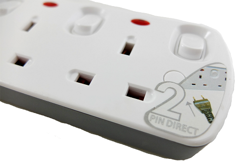 4-Way Surge Protector Power Strip with 2M/6.5ft Cord - Elegant Multi-Outlet Extension for Home Office, Bedroom & Entertainment Center (DE 294)