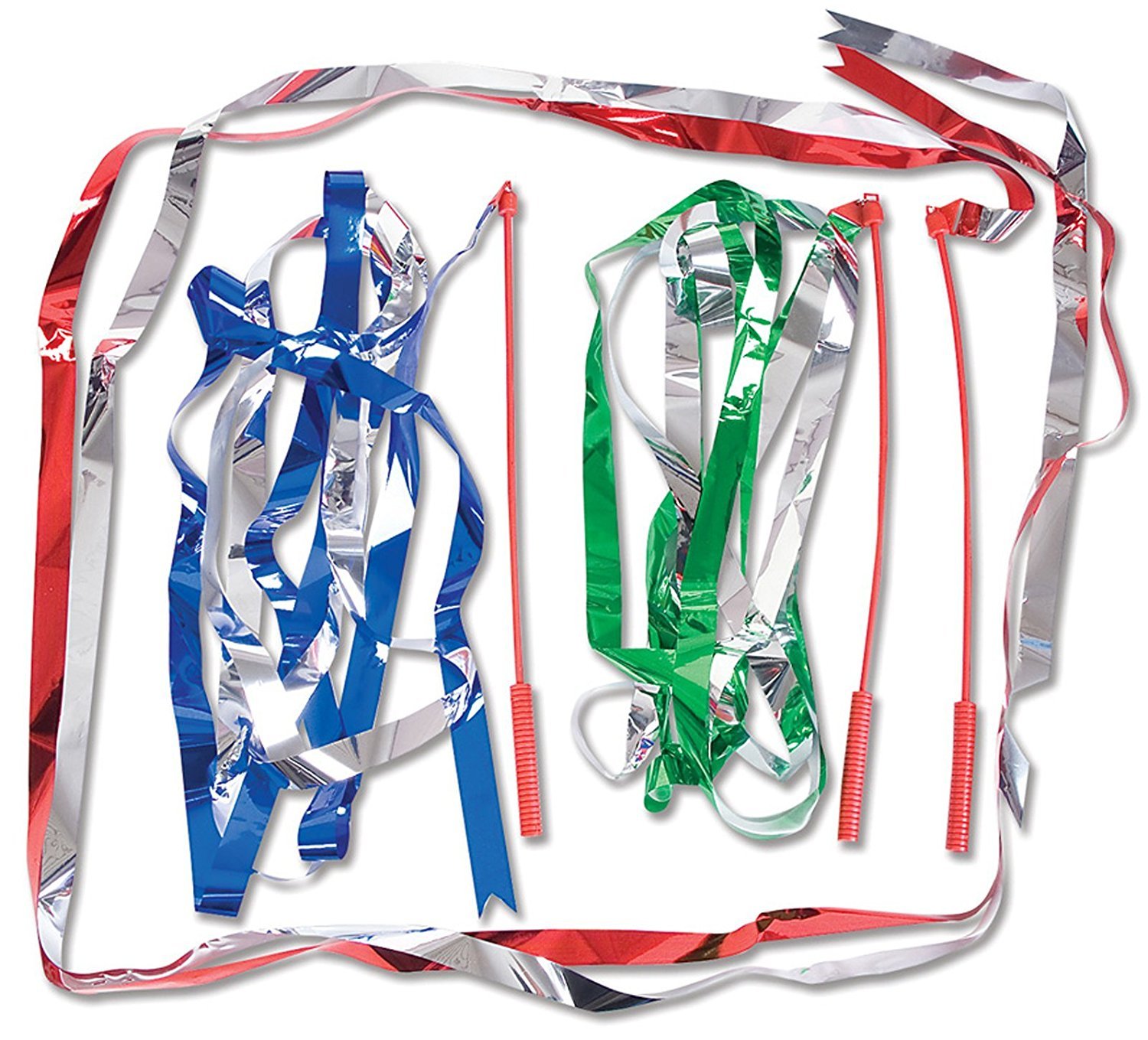 12 Pack Streamer Wands - Assorted Colors for Birthday Parties, Baby Showers & Celebrations - Perfect for Festive Decorations & Party Favors