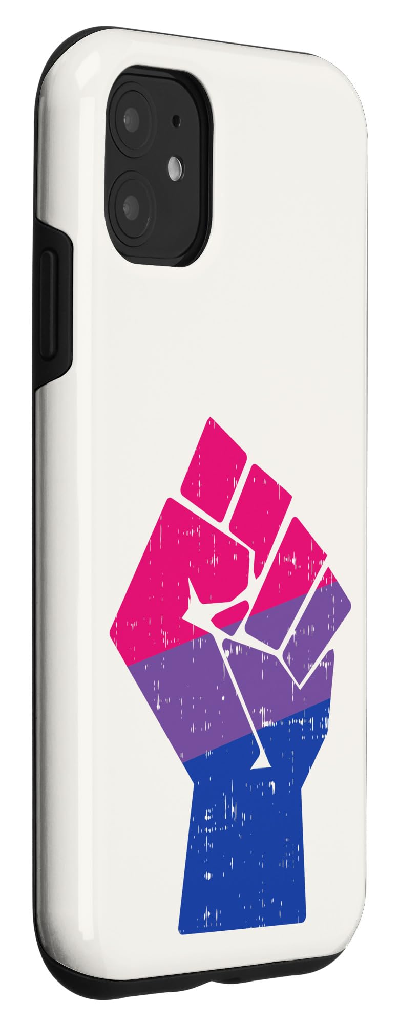 iPhone 11 Case with Raised Fist & Bisexual Pride Flag - LGBT Support Accessory | Perfect for Pride Month, LGBTQ+ Events & Ally Gifts