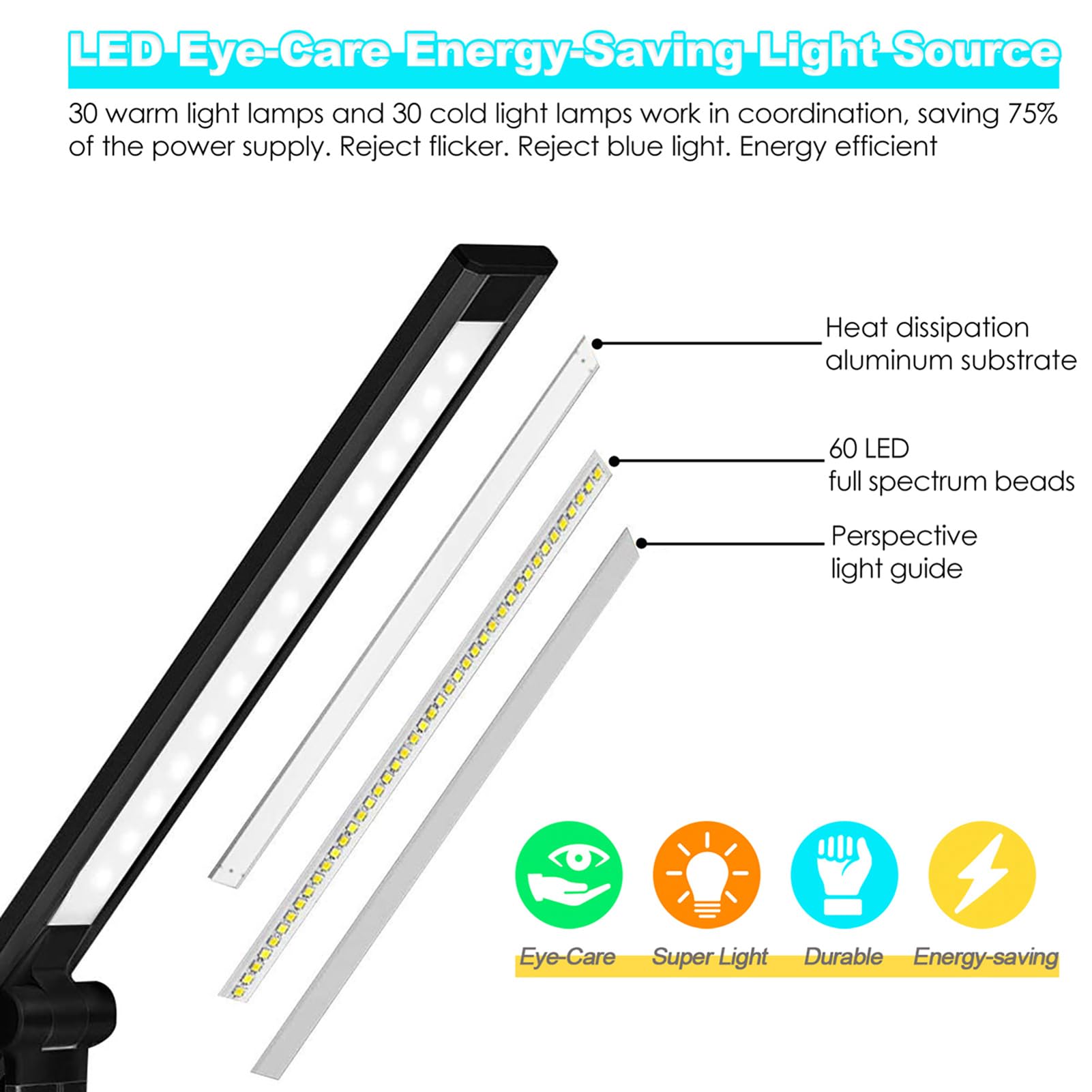 BIENSER LED Desk Lamp with Wireless Charger & USB Port - 10 Brightness Levels, 5 Color Modes, Dimmable Eye-Caring Light - Touch Control & Auto Timer (30/60min) - Perfect for Home Office, Study, Reading, and Nightstand Use