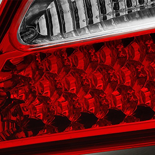 AKKON Red Clear LED Tail Lights Brake Lamps for Mercedes Benz R170 SLK Class - Left & Right Replacement Pair | Enhances Night Visibility & Style