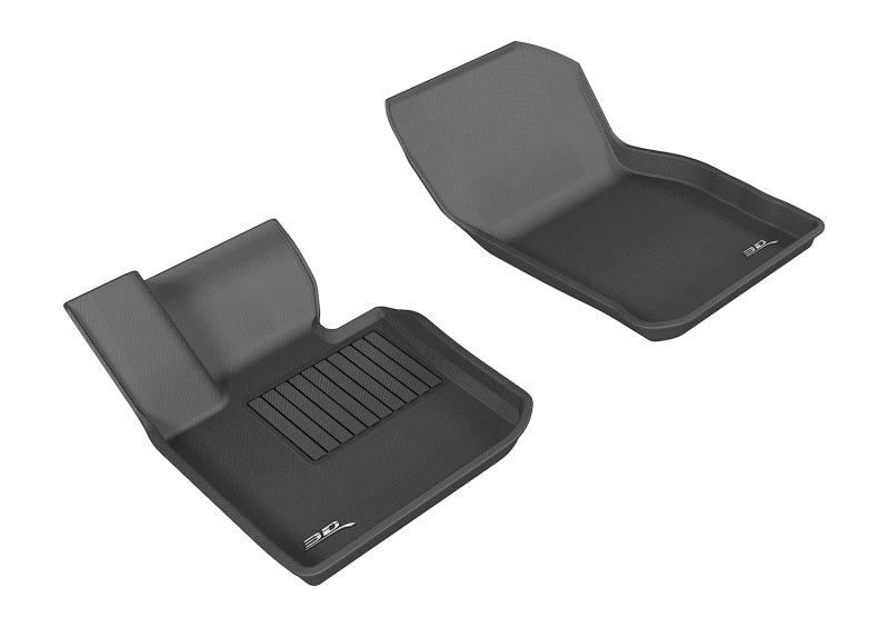 3D MAXpider Kagu Custom Fit Floor Mats for 2014-2019 Mini Hardtop 2 Door & Convertible - 1st Row All-Weather Protection, Non-Slip Black Car Mats for Driving Comfort & Interior Protection