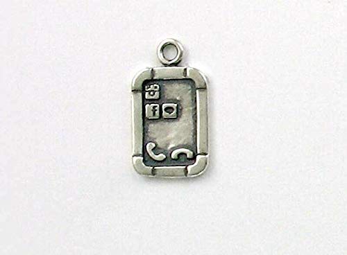 Wholesale Sterling Silver Smartphone Charms for DIY Jewelry Making - Perfect for Crafting, Gifts & Phone Accessories
