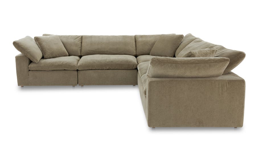 Terra Modular Sectional Sofa in Desert Sage - Modern L-Shaped Couch for Living Room, Lounge & Home Theater - Comfortable & Stylish Furniture for Small Spaces