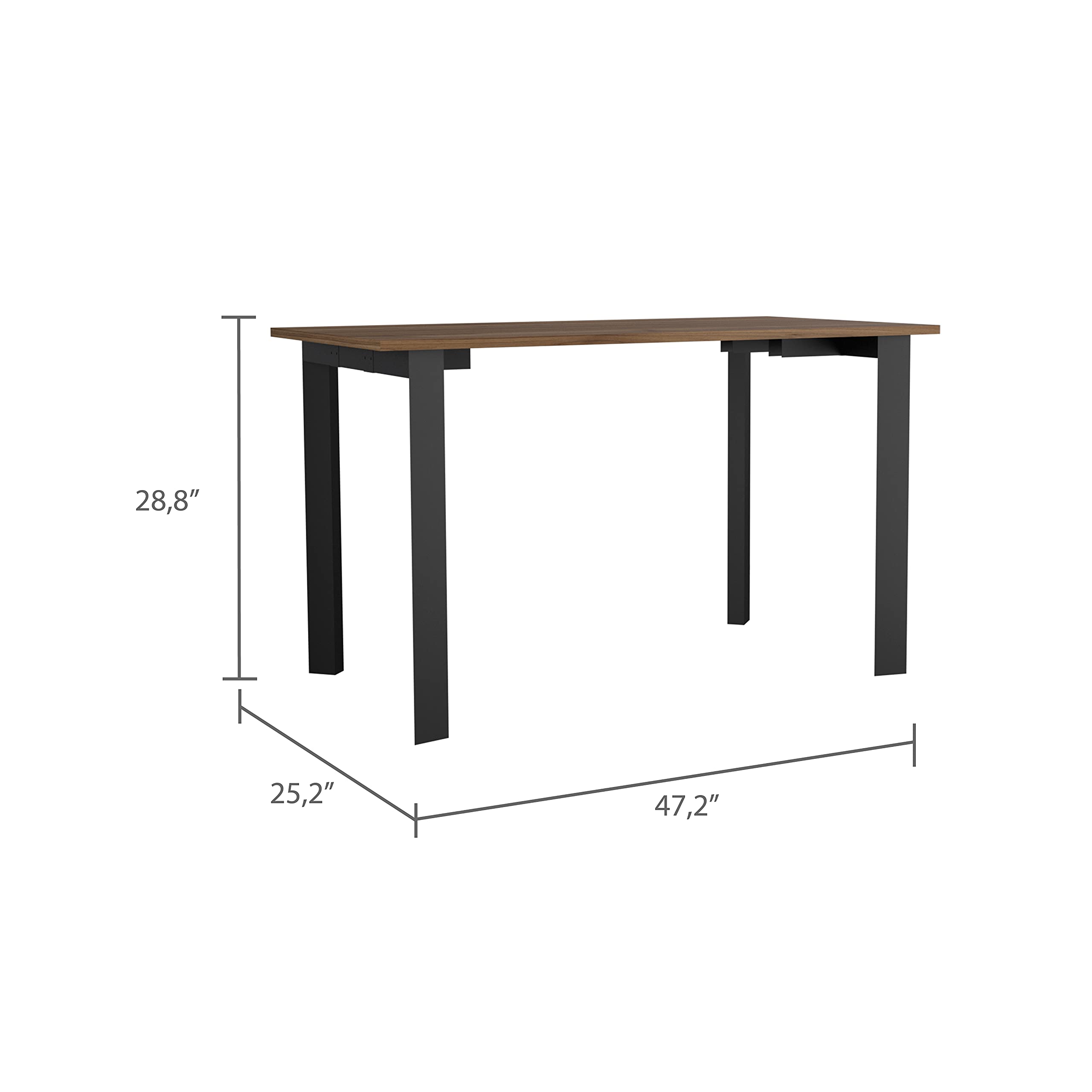 Portable Mahogany Writing Desk with 4 Sturdy Legs - Compact Home Office Desk for Study, Work & Small Spaces