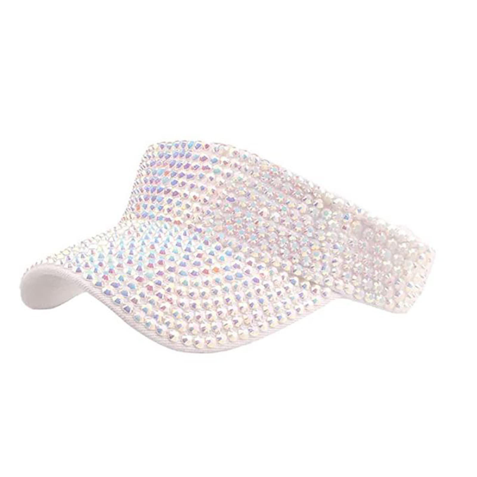 YWINETO Shiny Rhinestone Sport Sun Visor Hat for Women & Men - UV Protection Cooling Baseball Cap for Golf, Tennis, Cycling | Perfect for Outdoor Activities, Summer Sports & Athletic Events