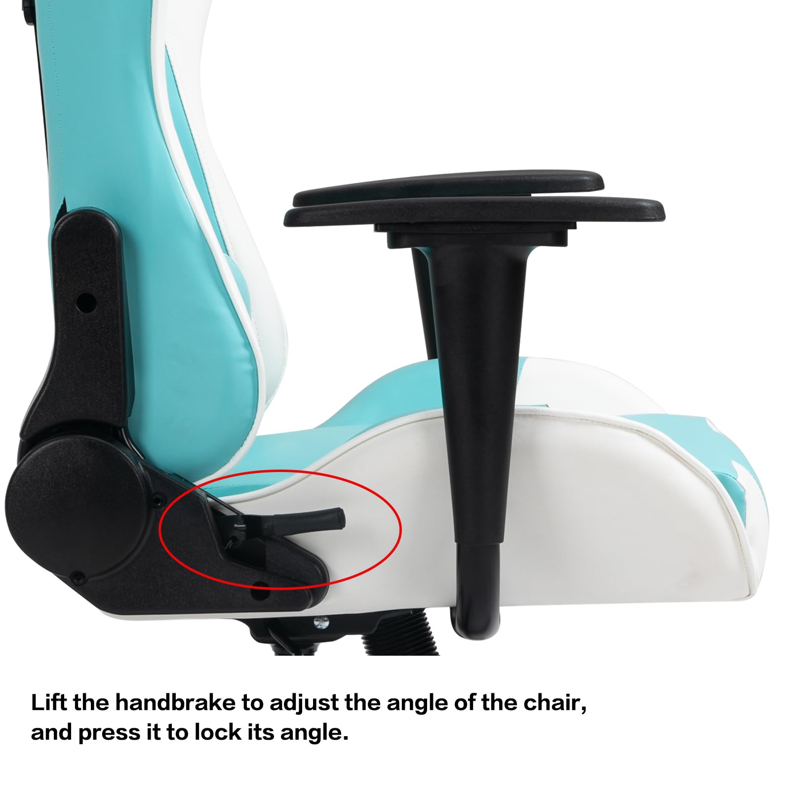 Modern-Depo Ergonomic High-Back Swivel Gaming Chair with Lumbar Support & Headrest - Adjustable Height Office Desk Chair for PC Gaming & Work (Blue & White) - Perfect for Home Office, Gaming Setup & Workstation Comfort