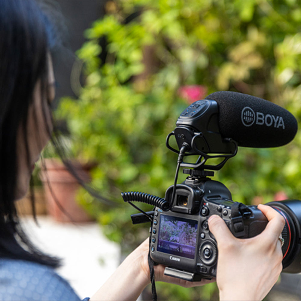 BOYA BY BM3032 Super Cardioid Shotgun Microphone for DSLR Camera - Perfect for Vlogging, YouTube Videos & Film Production