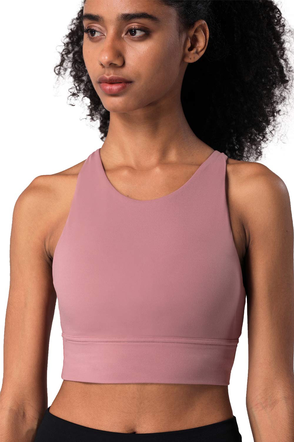 Lemedy Women's Strappy Sports Bras - Padded Medium Support Yoga Workout Tank Top for Running, Gym & Fitness Activities
