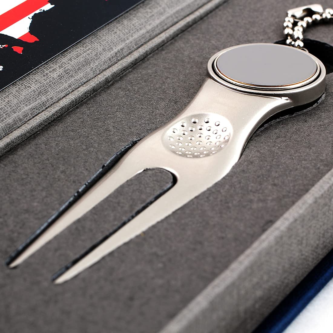 Custom Golf Ball Markers with Brass Steel Divot Repair Tool - Personalized Golf Accessories for Men & Women - Free Engraving (3 Lines, 15 Characters Each) - Perfect for Golf Tournaments, Gifts & Course Play