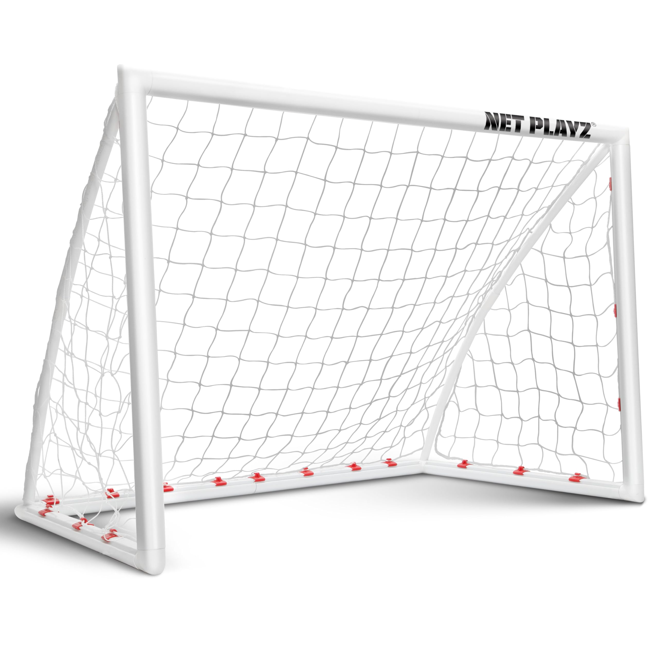 6'x4' Portable Soccer Goal for Kids & Teens - High-Strength Weatherproof Backyard Football Net with Quick Setup - Perfect Sports Gift for Ages 3-14 - Ideal for Backyard Practice, Youth Training & Outdoor Games (White)