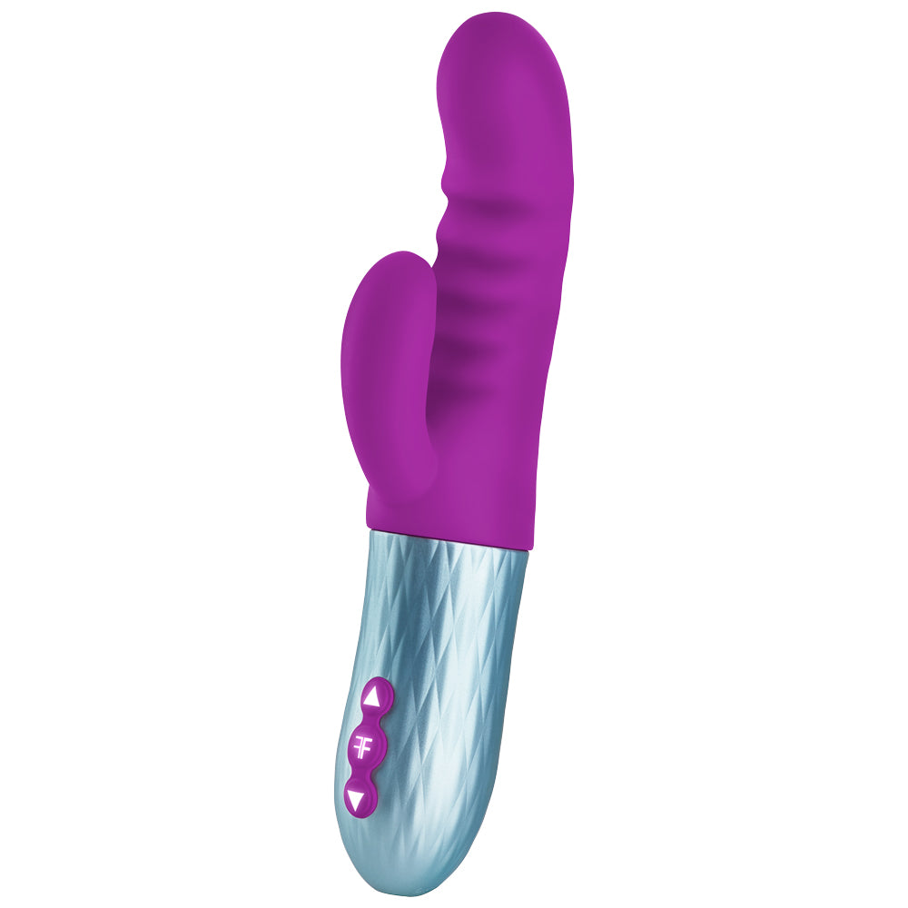 FemmeFunn Essenza Thrusting Rabbit Vibrator - Powerful Dual Stimulation for Women, G-Spot & Clitoral Pleasure - Perfect for Solo Play & Couples Intimacy