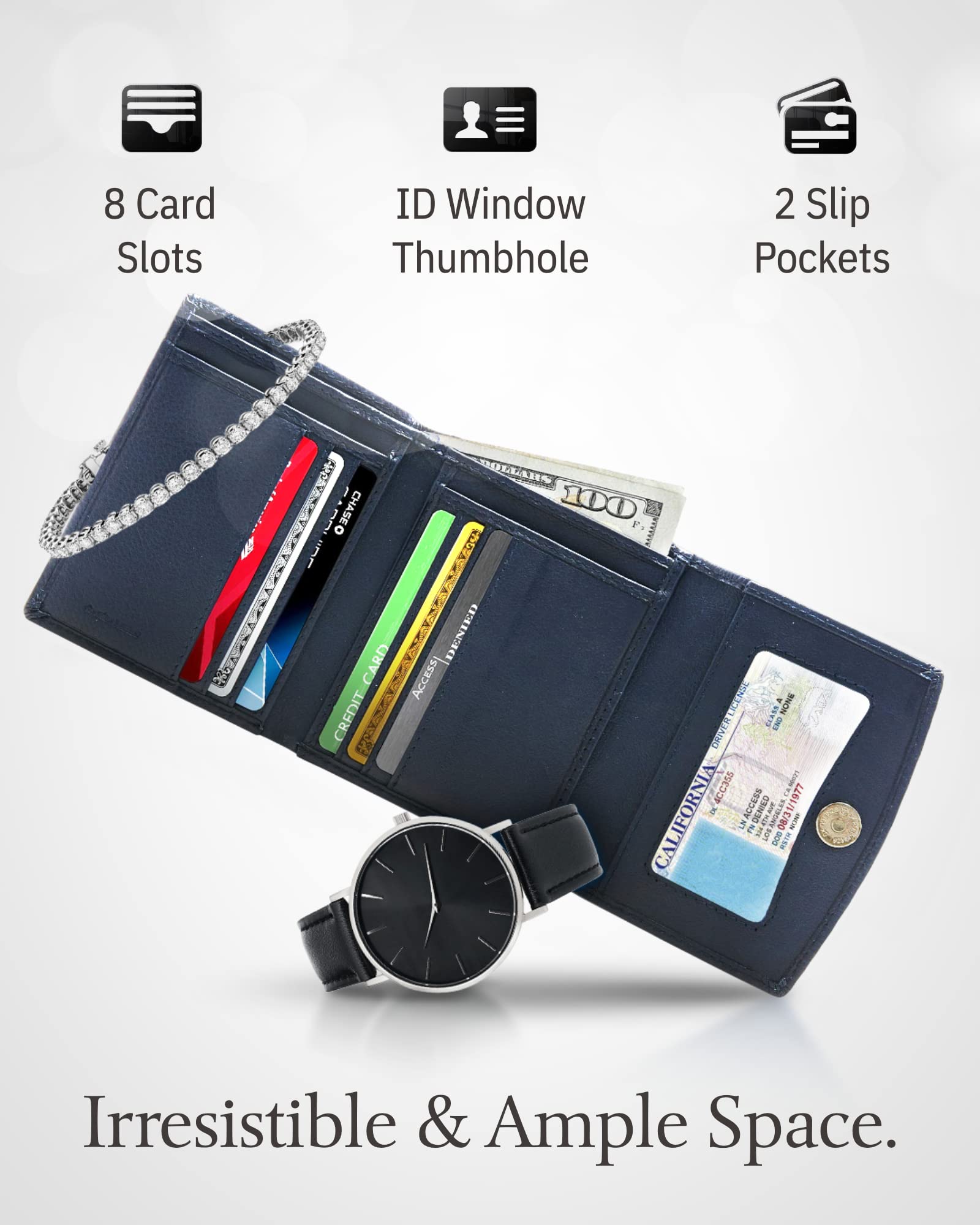 Genuine Leather Small Wallets for Women - Slim RFID Blocking Credit Card Holder with Coin Pocket | Perfect for Everyday Use, Travel & Holiday Gifts