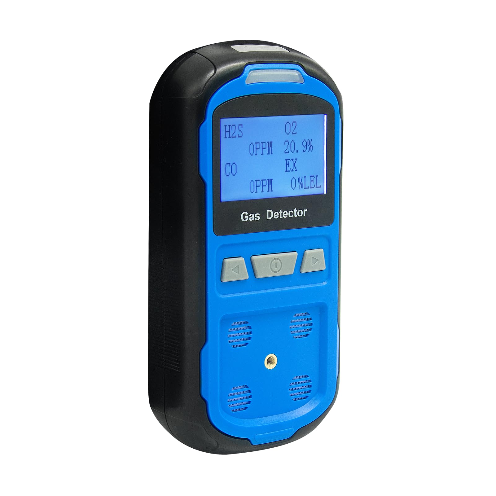 Upgraded 4 Gas Detector - Rechargeable H2S CO O2 Monitor with LCD for Industrial Safety