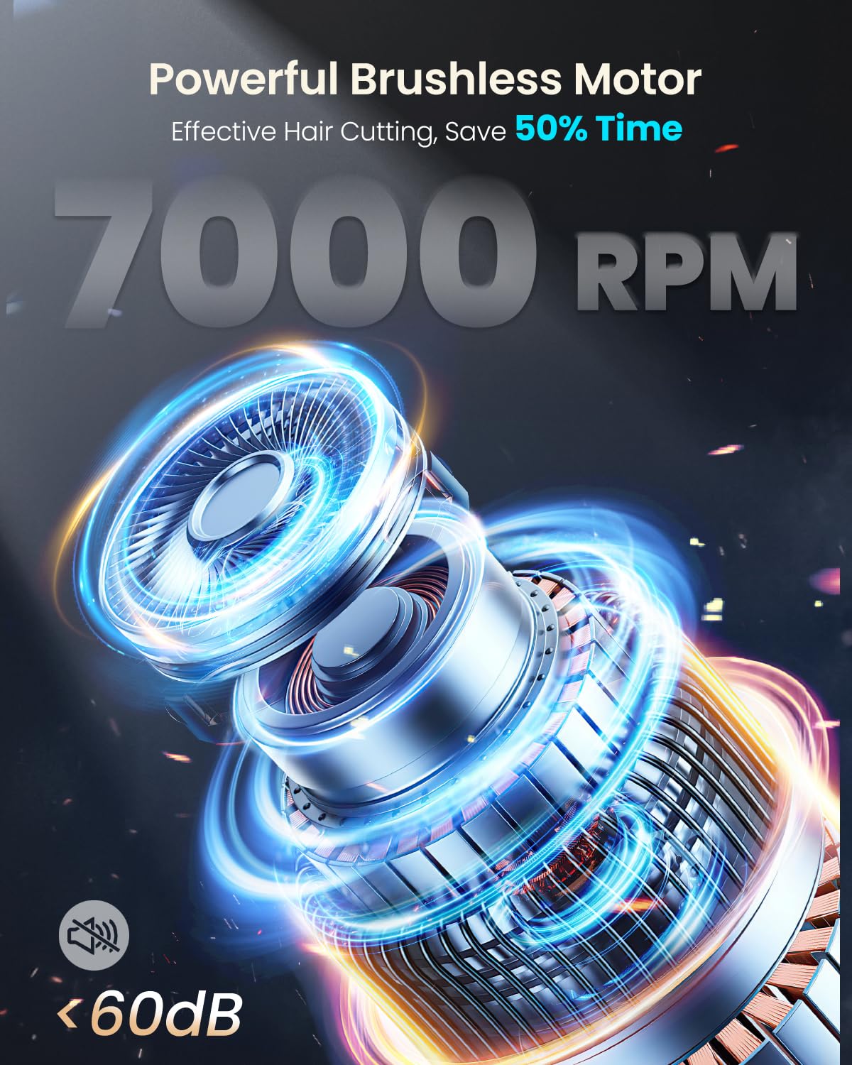 Premium Hair Clippers for Men - Afloia Professional Hair Cutting & Trimming Kit with Brushless Motor, DLC Coated Blades & Charging Stand - Perfect for Home Barbering, DIY Haircuts & Gifts for Husband, Dad