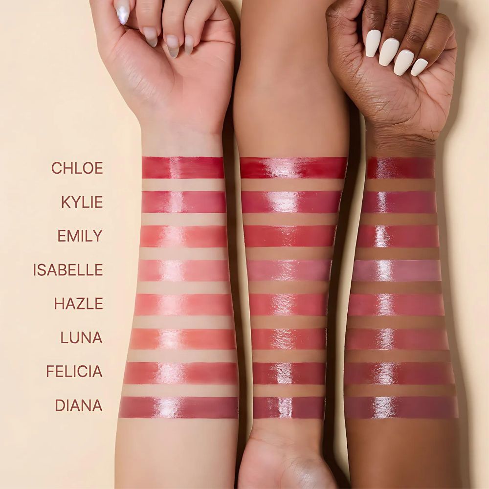DEAR DAHLIA Lip Paradise Sensual Lip Glow - 8 Vegan & Cruelty-Free Lipstick Shades for Moisturizing & Plumping - Perfect for Date Night, Parties & Everyday Wear
