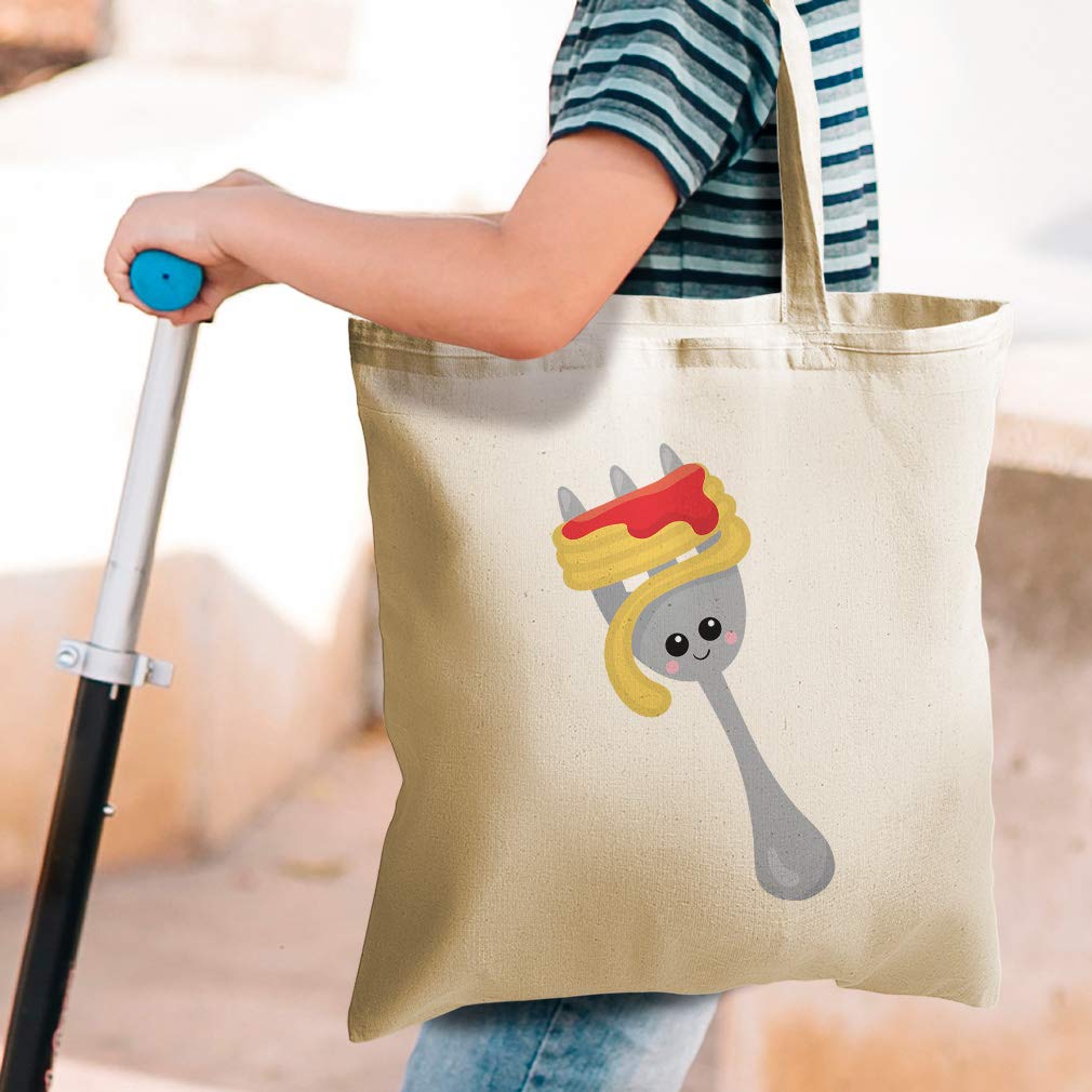 Custom Canvas Tote Bag - Eco-Friendly Reusable Grocery Shopping Bag for Women & Kids - Perfect for Beach, Picnic, Pasta & Beverage Storage - Natural Cotton Design