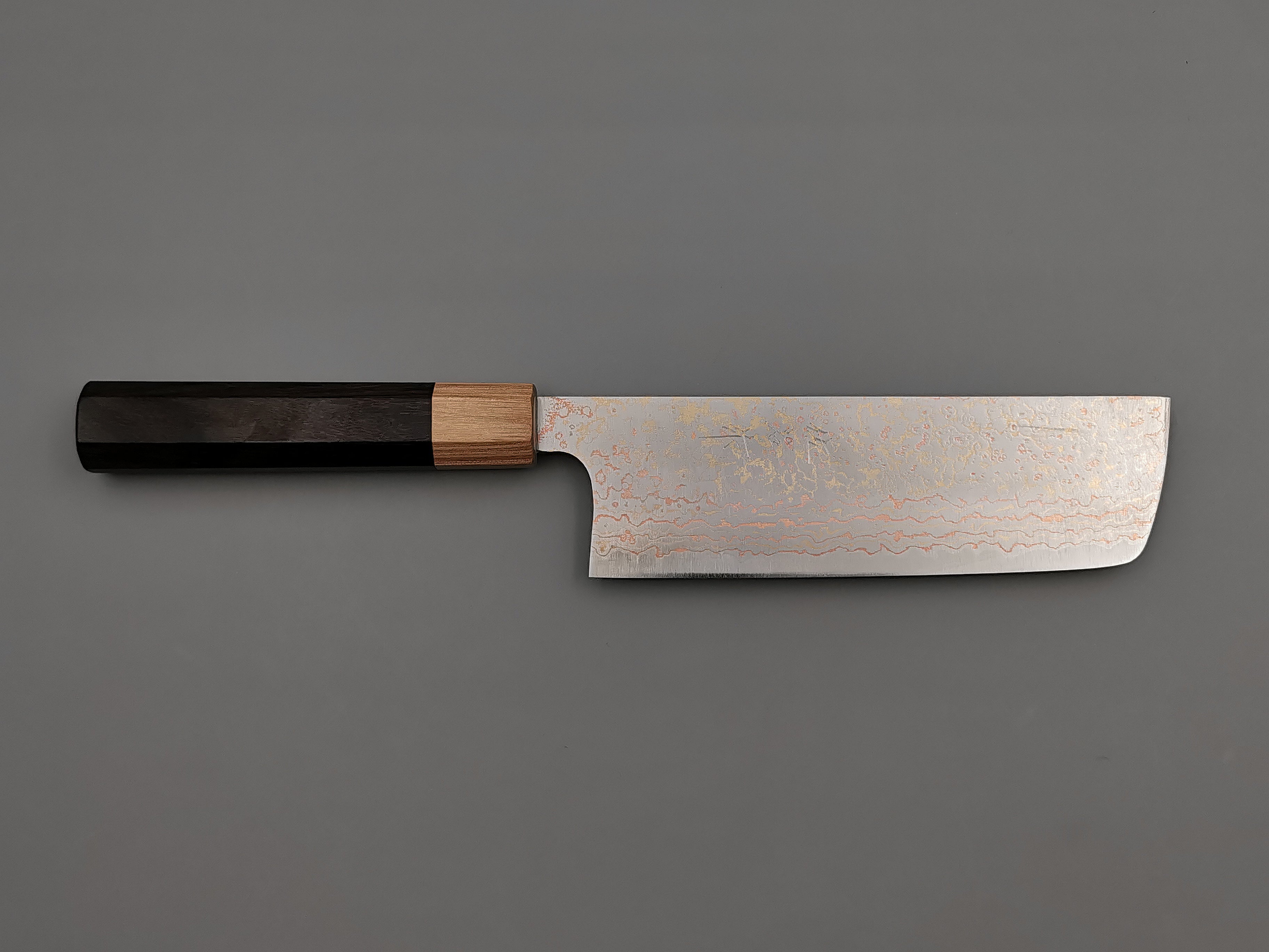 Takeshi Saji VG10 Rainbow Damascus Nakiri Knife - Japanese Chef Knife for Professional Cooking, Vegetable Chopping & Sushi Preparation - Perfect Kitchen Gift for Chefs & Home Cooks