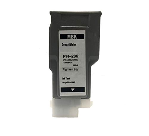 Canon PFI-206MBK Compatible Ink Cartridge (300ml, Matte Black) - Replacement for iPF6400, iPF6400S, iPF6400SE, iPF6450 Printers - Ideal for Large Format Printing, Architectural Drawings & Photo Lab Quality Outputs