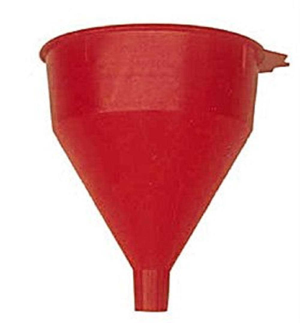 WirthCo 32002 Funnel King Red Safety Funnel with Screen/Strainer - 2 Quart Large Capacity for Oil, Fuel, Gas, Automotive Fluids - Perfect for DIY Car Maintenance, Garage Use & Workshop Applications