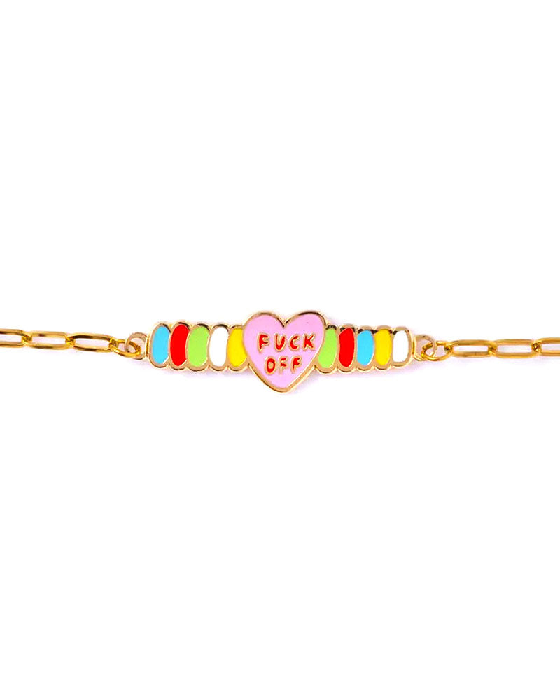 Fuck Off Adjustable Bracelet - Stylish Punk Rock Jewelry for Men & Women - Perfect for Concerts, Gifts, and Self-Expression