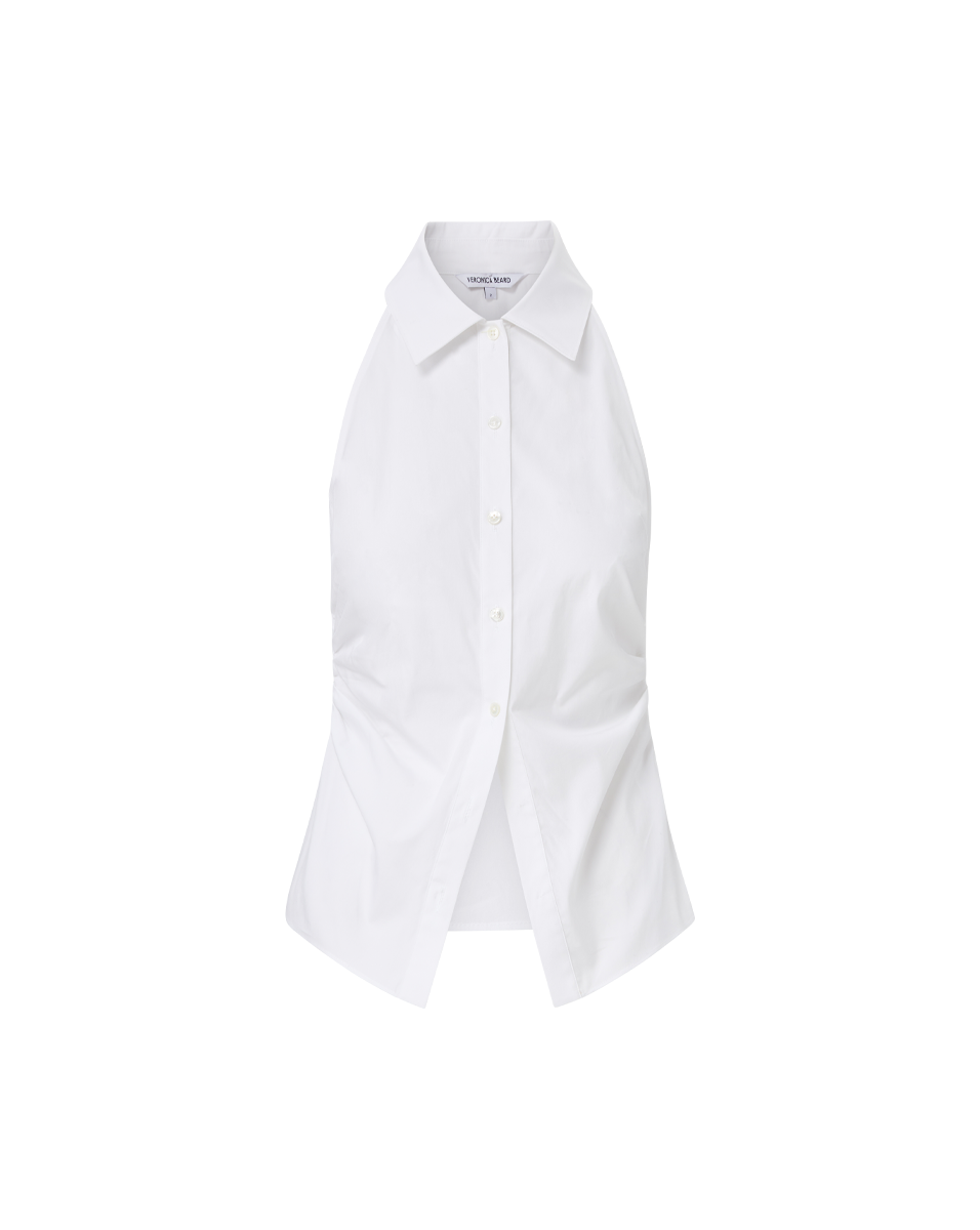Regina Women's Sleeveless Button Down Shirt - Casual Summer Blouse for Work, Travel & Outdoor Activities