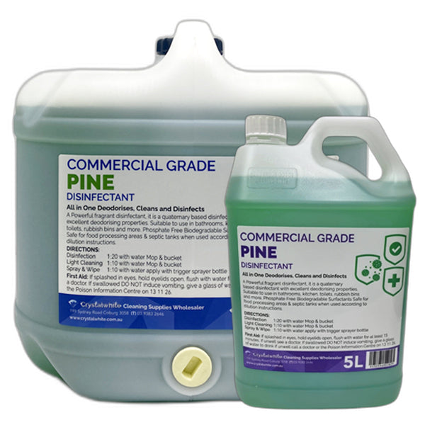 Crystalwhite Pine Commercial Grade Disinfectant - EPA Approved for Hospitals, Schools & Offices - Kills 99.9% Germs & Viruses - Ideal for High-Touch Surfaces & Public Spaces