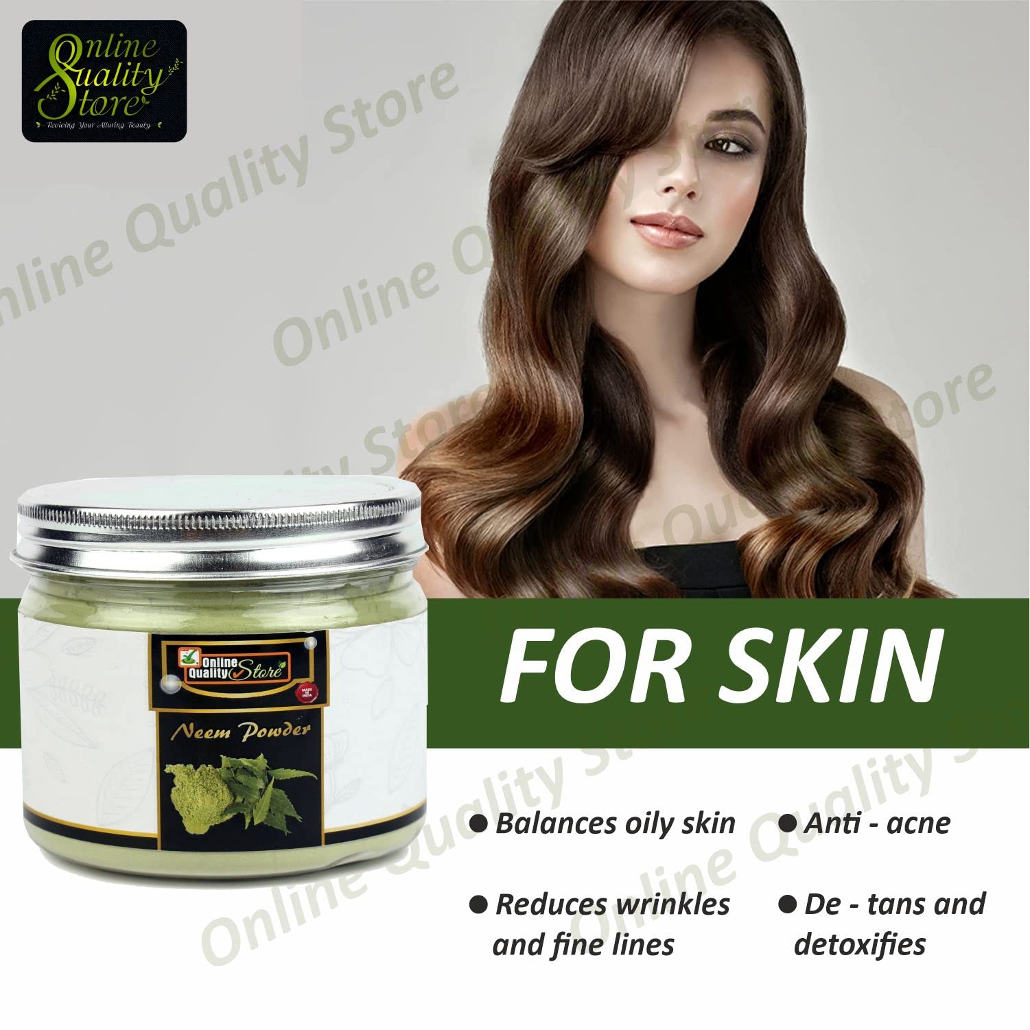 Organic Neem Powder for Face & Skin Care - 150g | Natural Acne Treatment, Brightening & Anti-Aging | Perfect for DIY Face Masks & Skincare Routines