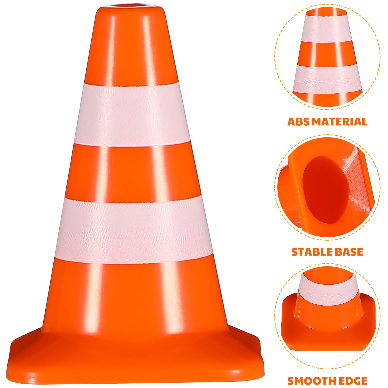 14pcs Mini Traffic Cones - Small Road Safety Cones for Kids, Construction Toys, Teaching Traffic Signs, Party Decorations & Sand Table Scenes | Perfect for Playtime, Classroom Learning & DIY Projects