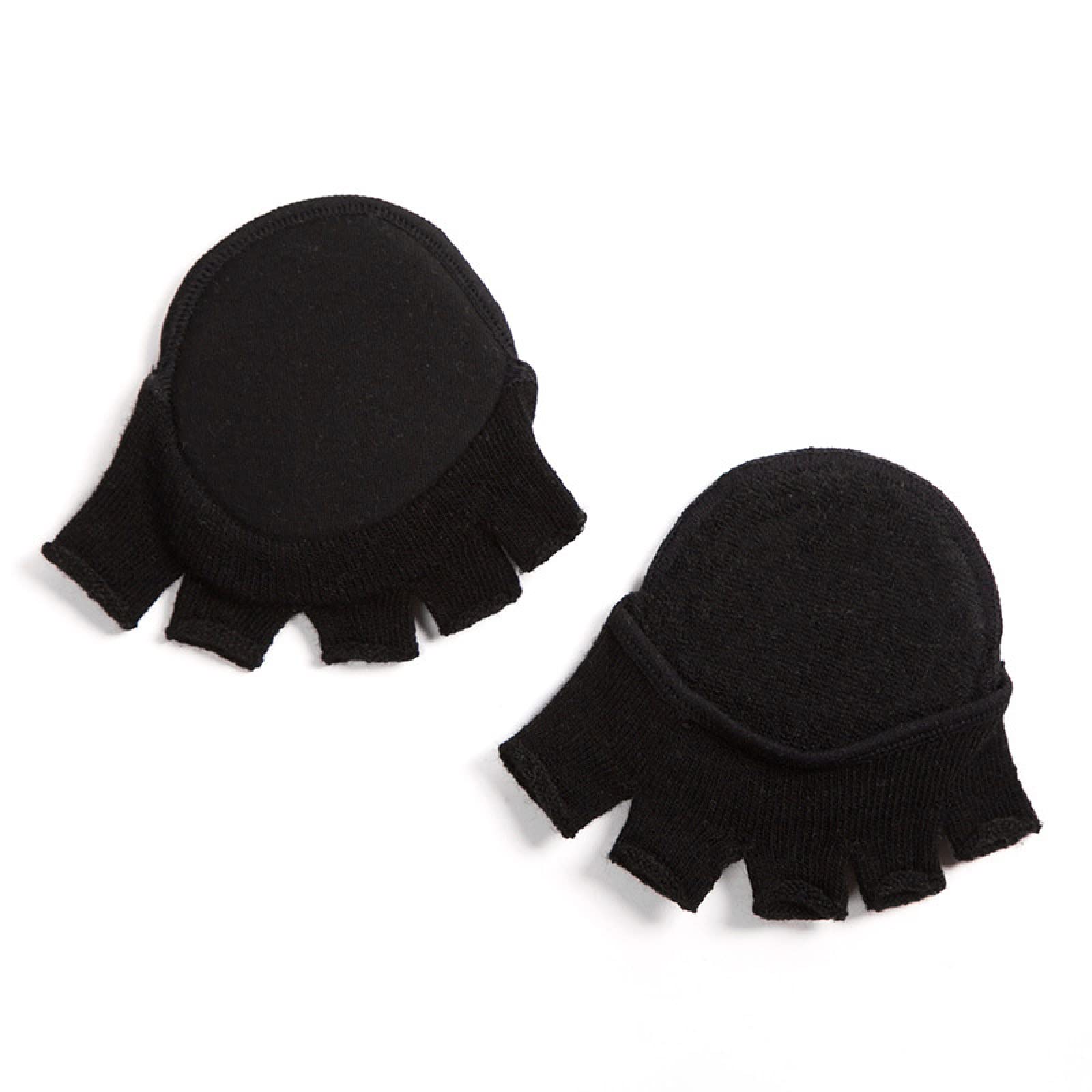 Breathable Open-Toe Toe Protector Sleeves for Women - 5-Finger Design with Holes, Invisible Half Socks for High Heels & Summer Shoes, Black (1 Pair) - Perfect for Pain Relief & Comfort in Dress Shoes, Sandals & Flats