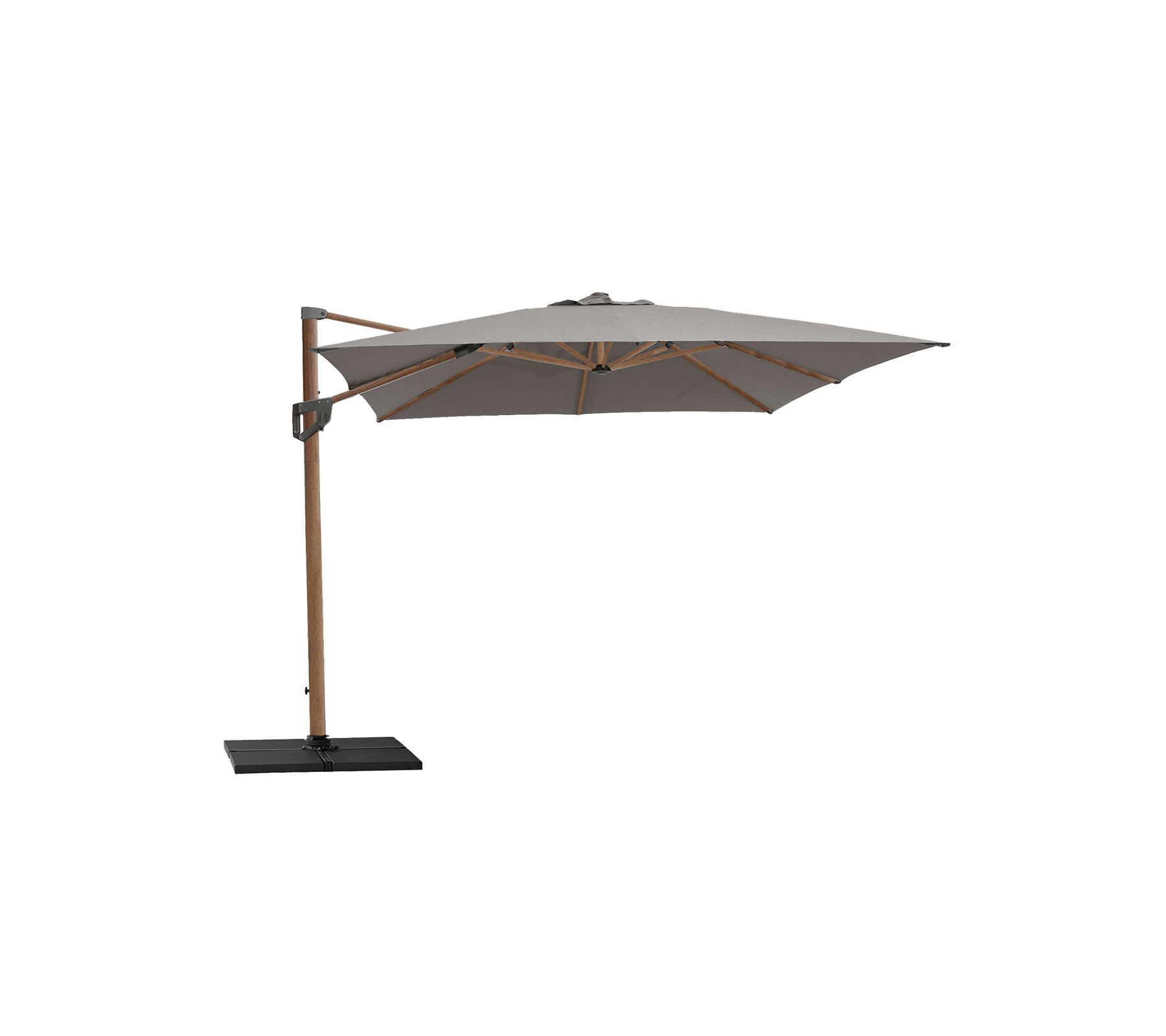 Hyde Luxe Tilt Parasol - 3x3m Large Outdoor Patio Umbrella for Garden, Poolside, and Beach Use