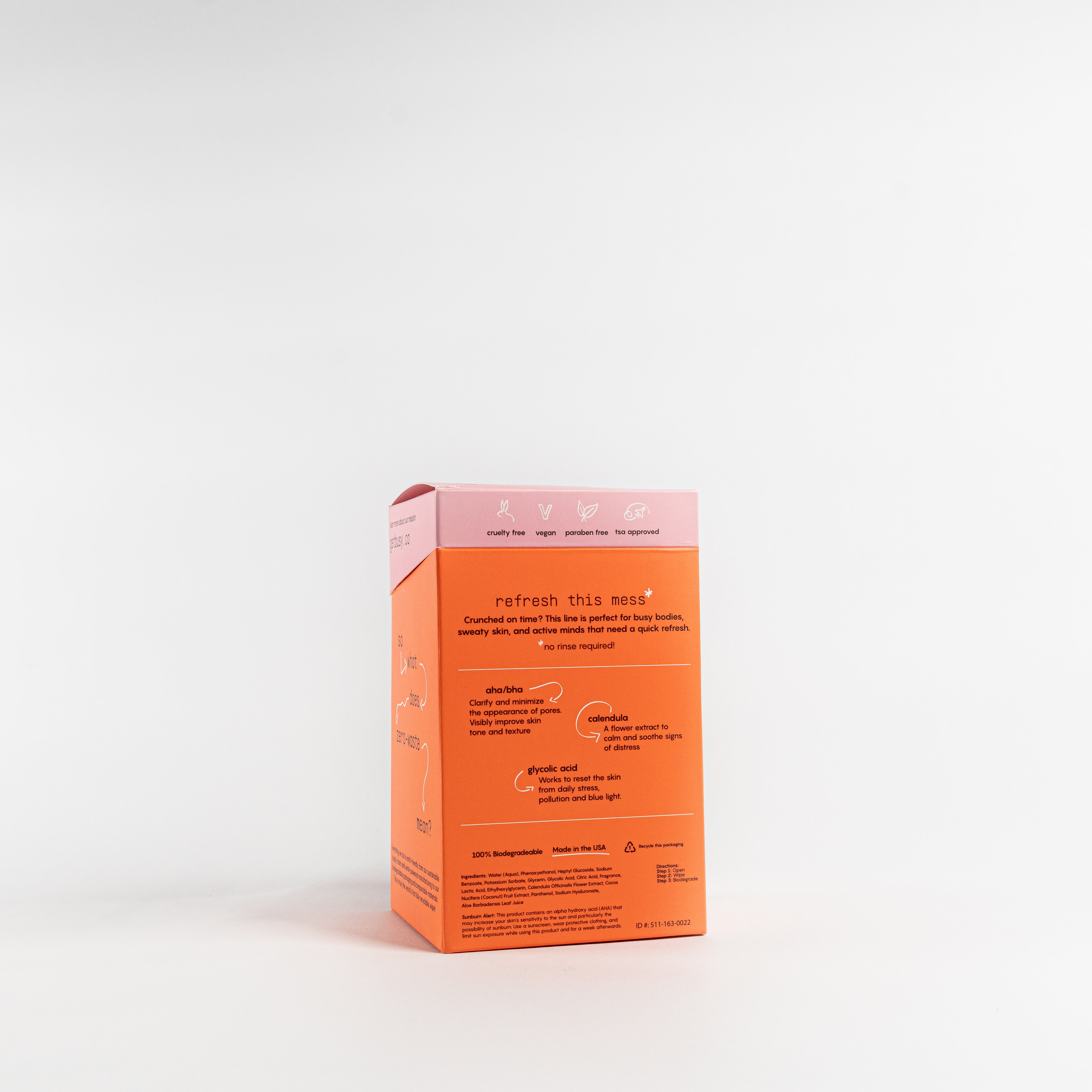Busy Co. Facial Cleansing Wipes - 15 Count | Gentle Makeup Remover & Skin Refreshing Wipes for Travel, Gym & On-The-Go Use