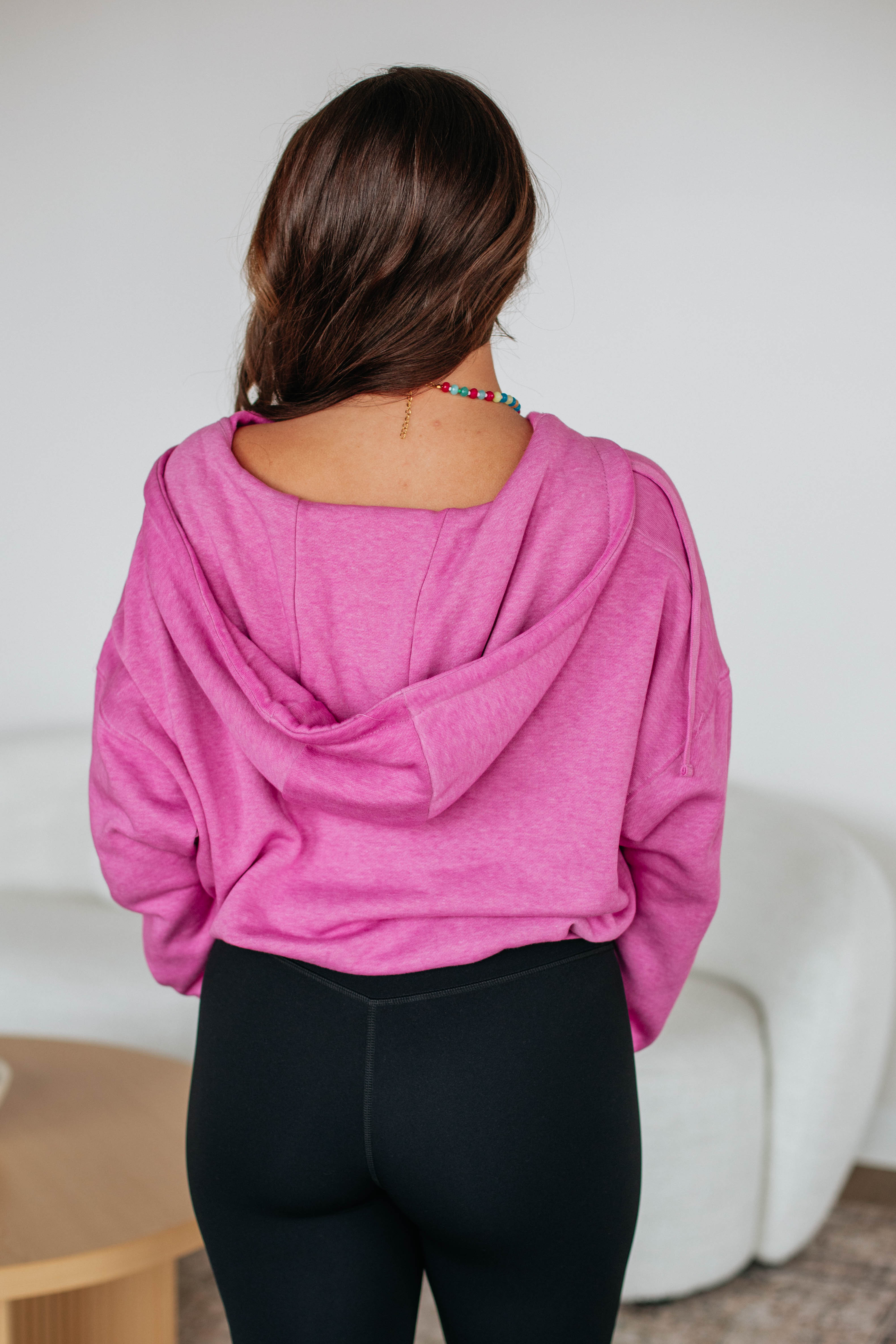 Maxwell Washed Zip Up Hoodie for Women - Soft & Stylish Orchid Purple Pullover with Front Pockets | Perfect for Casual Outfits, Gym Wear & Outdoor Activities