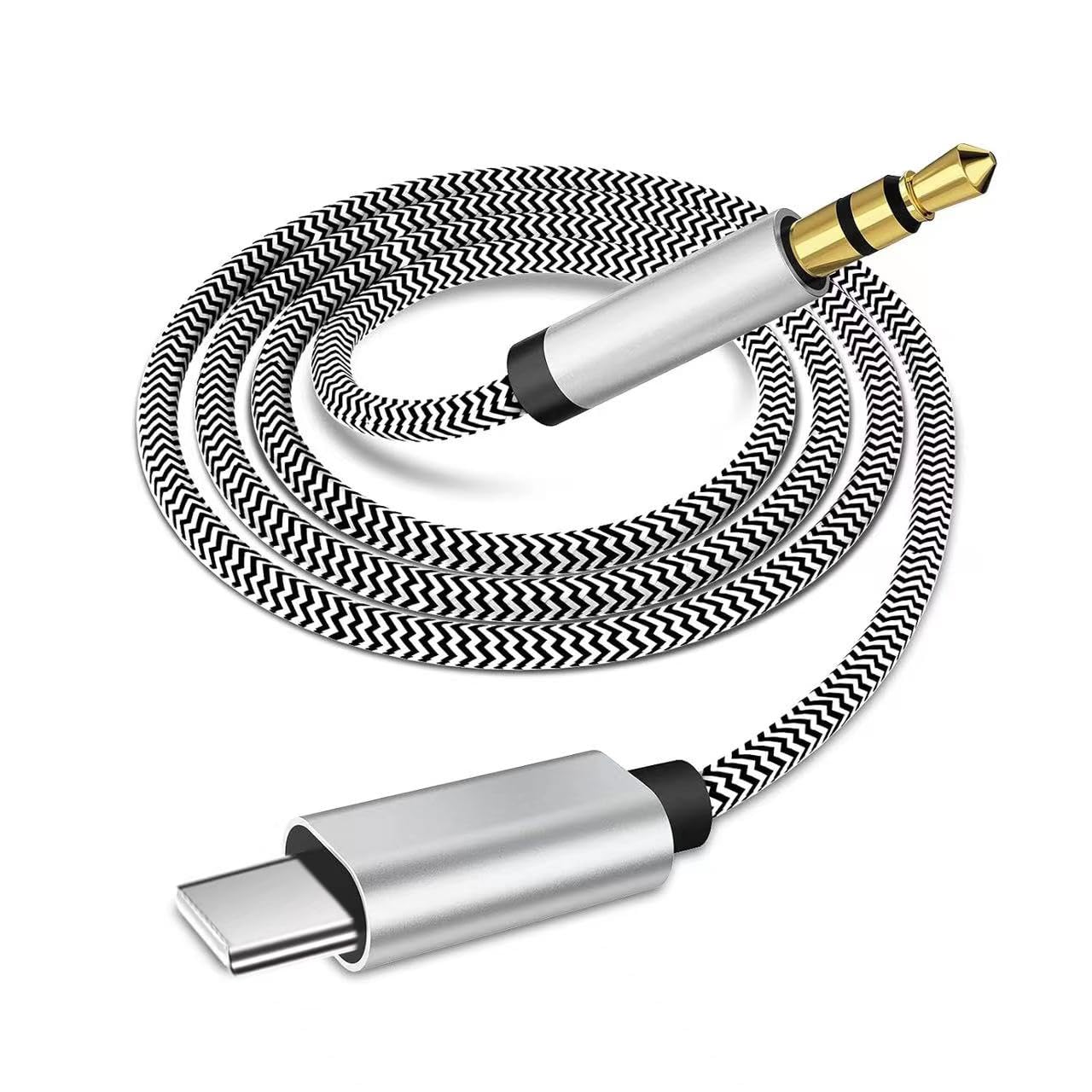 MFi Certified USB C to 3.5mm Aux Cable for iPhone 16/15 Series - Nylon Braided Audio Jack Adapter for Car Stereo, Headphones & Speakers | Compatible with iPhone 16/16 Pro/16 Pro Max/15/15 Pro/15 Pro Max - Perfect for Road Trips, Commuting & Home Audio